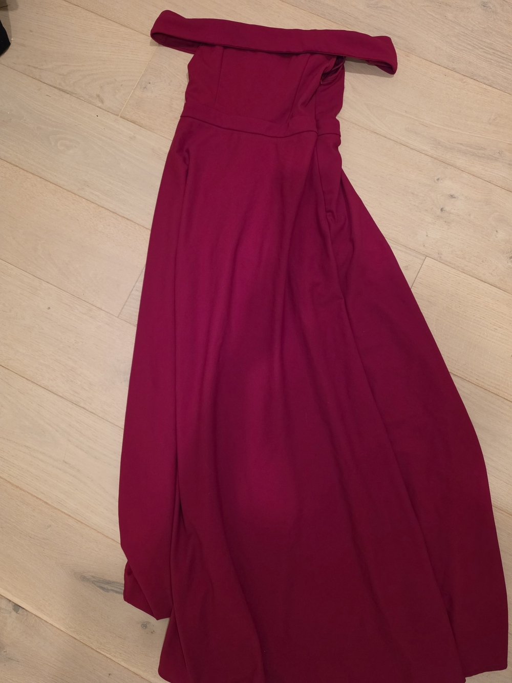 SHEIN Strapless Maxi Dress in Magenta
